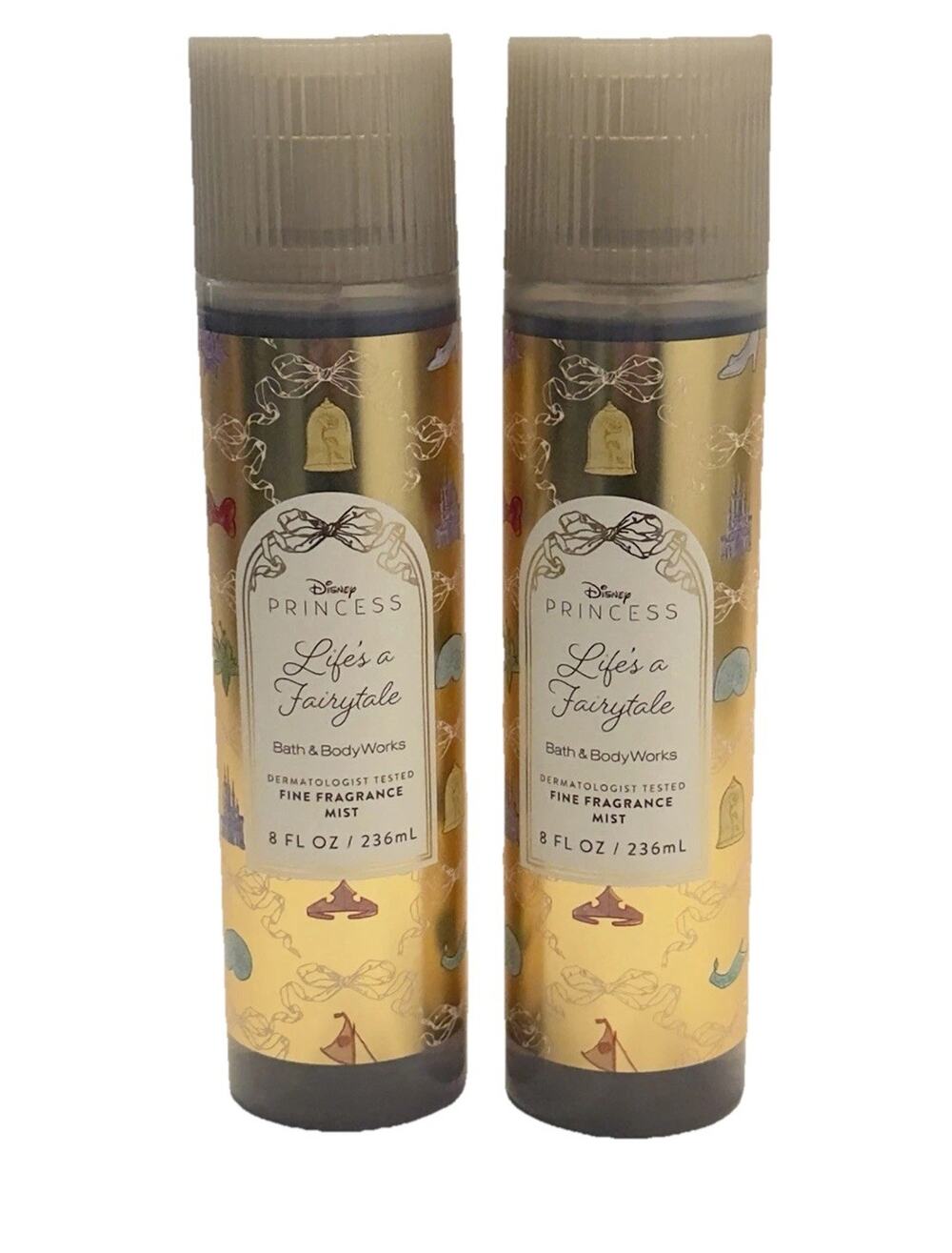 2 X BATH & BODY WORKS DISNEY PRINCESS LIFE'S A FAIRYTALE FRAGRANCE MIST 8 FL OZ